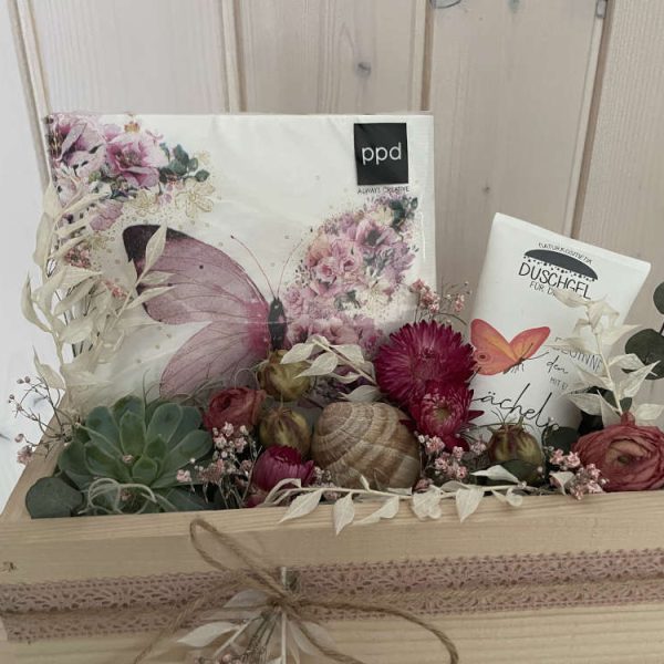 Geschenkset mit Serviette und Handcrème