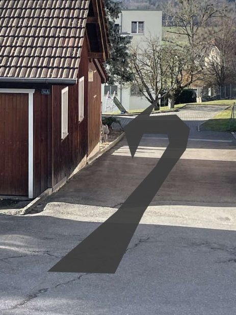 Der Weg zum Schöpfli mit dem Pfeil