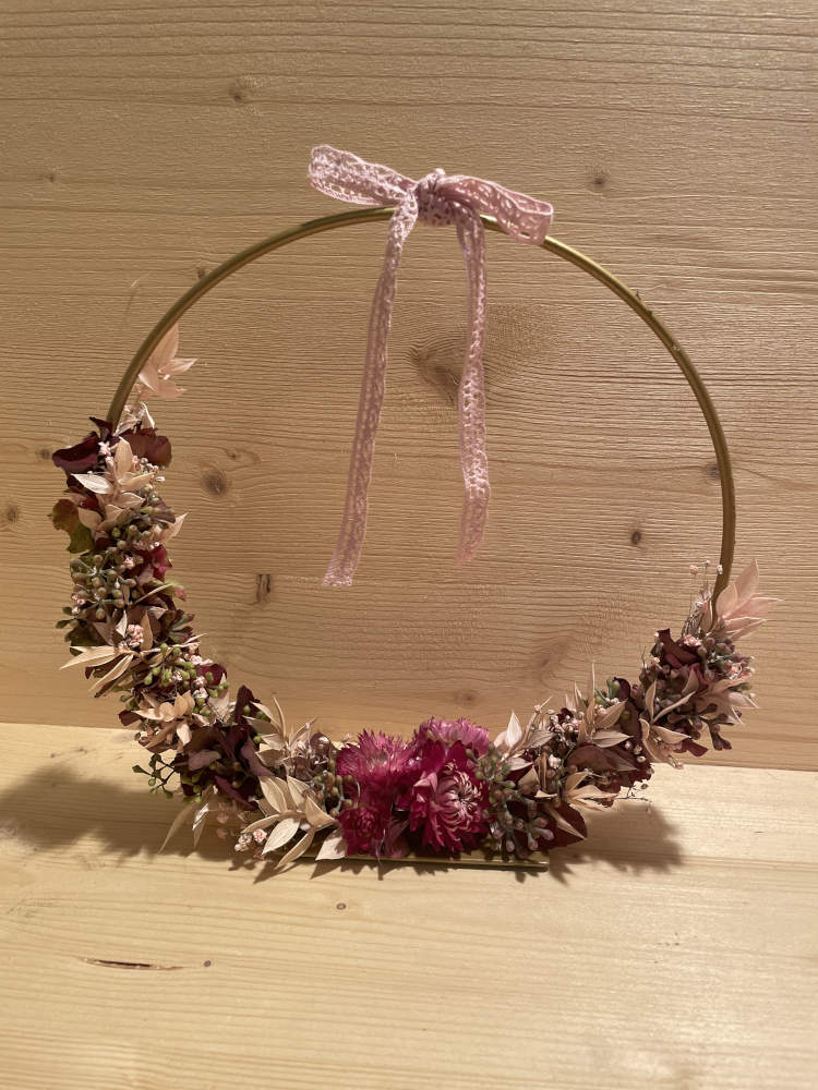 Blumenloop zum aufstellen in den rosatönen